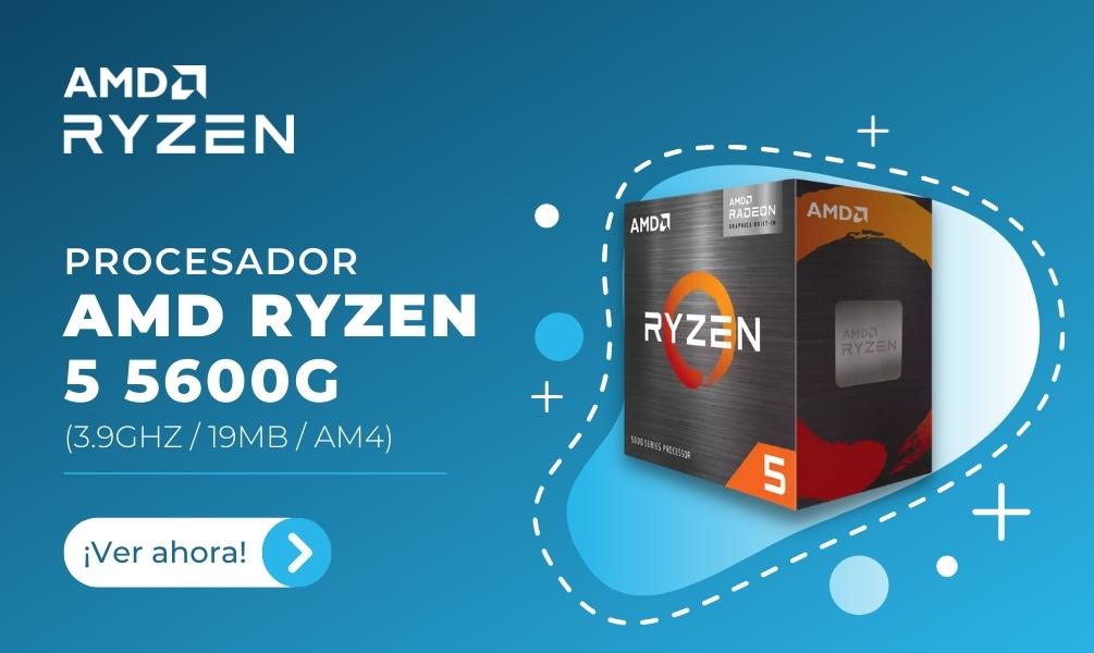 PROCESADOR AMD RYZEN 5 5600G 3.9GHZ 19MB 65W AM4	
